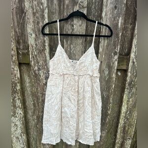 American Eagle Outfitters Cream Patterned Dress